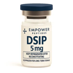DSIP research peptide vial studied for its role in neuropeptide signaling and sleep-related pathway research