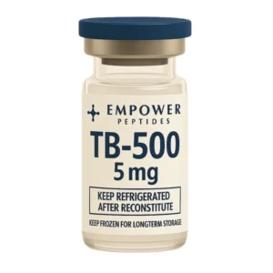 TB-500 (Thymosin Beta-4) research peptide vial for in vitro laboratory use