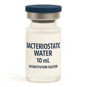 Bacteriostatic water research supply vial used as a laboratory diluent and solvent for in vitro research applications